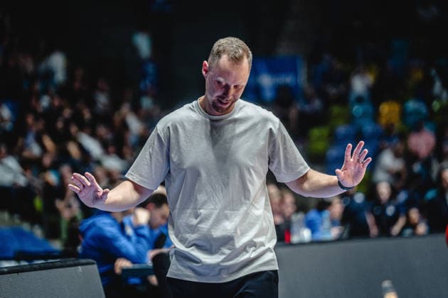 26.09.2026, xhfmx, Basketball easyCredit BBL Bundesliga, Frankfurt Skyliners - Rasta Vechta Christian Held (Trainer Rasta Vechta) Frankfurt am Main