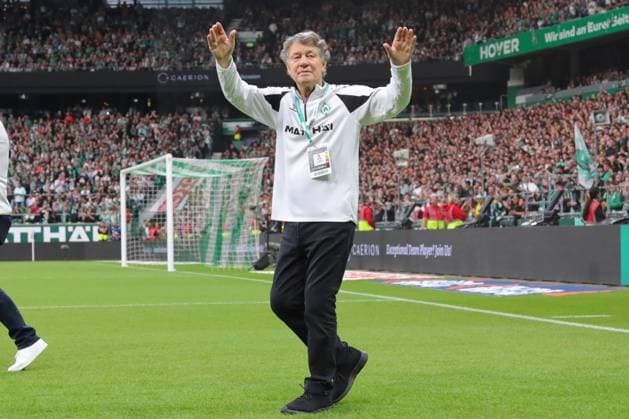 26.09.26, Fussball, FBL Männer, Freundschaftsspiel, 100. Jahre Weserstadion, Duell Werder Legenden 2026, Werder Legenden vs.Real Madrid Leyendas Feature Impressionen Trainer Otto Rehhagel (Werder Legenden) Foto nordphoto GmbH Tauchnitz Bremen Weserstadion Bremen Germany Copyright: xnordphotoxGmbHx xTauchnitzx