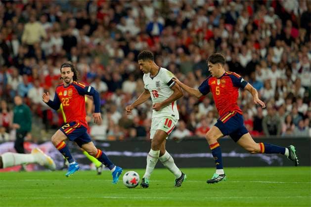 RECORD DATE NOT STATED Football - UEFA Nations League - Group A3 - England v Spain LONDON, ENGLAND - Saturday, September 26, 2026: England s Jude Bellingham during the UEFA Nations League Group A3 match between England and Spain at Wembley Stadium. (Photo by Thomas Major Propaganda) LONDON Wembley Stadium GREATER LONDON ENGLAND  Copyright: xThomasxMajorx 2026-09-26-England_v_Spain-069
