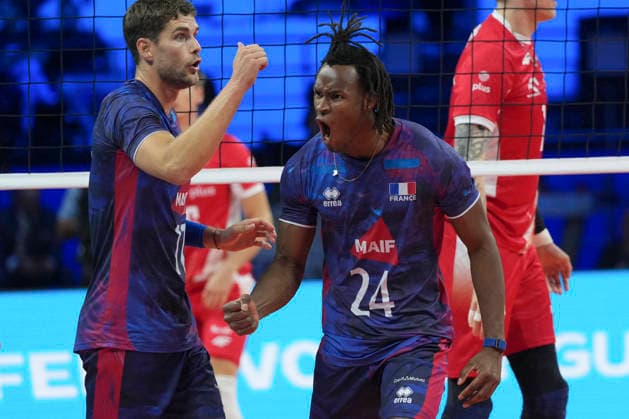 France s players celebrated after winning a point during the men s CEV Enel EuroVolley 2026 Final France vs Poland, Milano (Italy) September 26 2026 (Photo Claudio Furlan LaPresse)  Copyright: xClaudioxFurlan LaPressex