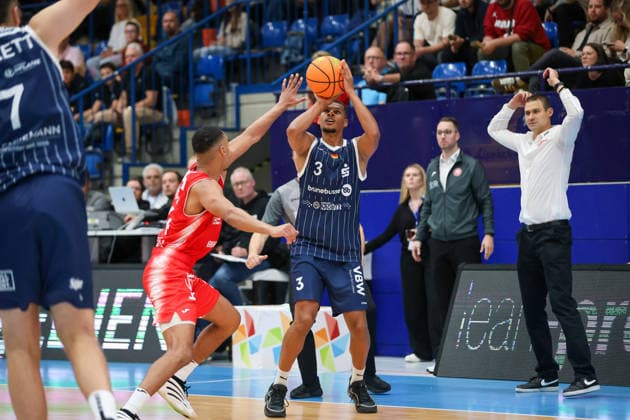 GER, Paderborn Baskets vs. VfL SparkassenStars Bochum, Basketball, ProA, 1. Spieltag, Spielzeit 2026 2027, 26.09.2026,Gabriel Kuku (VfL SparkassenStars Bochum) GER, Paderborn Baskets vs. VfL SparkassenStars Bochum, Basketball, ProA, 1. Spieltag, Spielzeit 2026 2027, 26.09.2026 Paderborn Baskets Copyright: xEibner-Pressefoto JavadxMohammadpourx EP_JMR