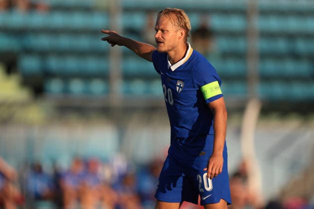 San Marino v Finland - UEFA Nations League - Season 2026-2027 Serravalle, Italy, 26th September 2026. Joel Pohjanpalo of Finland reacts during the San Marino vs Finland UEFA Nations League match at San Marino Stadium, Serravalle. Picture credit should read: Jonathan Moscrop Serravalle San Marino Stadium San Marino