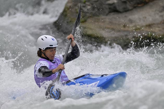 IPA89014042 - Ivrea, Italy, September 26, 2026—2026 Paddle Europe Slalom Championships: Women s Kayak Cross Individual Time Trial at the Canoe Stadium in Ivrea—Chiara Sabattini_19_(ITA) in action during the 2026 Paddle Europe Slalom Championships Women s Kayak Cross Individual Time Trial at the Ivrea Stadium  Copyright: xTonelloxAbozzi IPAxSportx xx IPA89014042