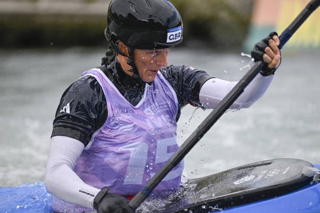 IPA89014191 - Ivrea, Italy, September 26, 2026—Paddle Europe Slalom Championships 2026 Women s Kayak Cross Individual Time Trial at Canoe Stadium Ivrea—Franklin Mallory_15_(GBR) in action during the 2026 Paddle Europe Slalom Championships Women s Kayak Cross Individual Time Trial at the Ivrea Stadium  Copyright: xTonelloxAbozzi IPAxSportx xx IPA89014191