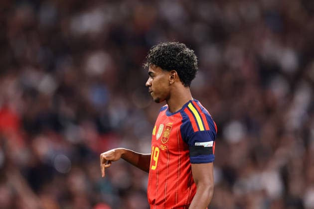 England v Spain 26 September 2026, London - UEFA Nations League - England v Spain - Lamine Yamal of Spain celebrates their first goal - Photo: Jacques Feeney Offside. London UK Copyright: xJacquesxFeeneyx xOffsidexOffside