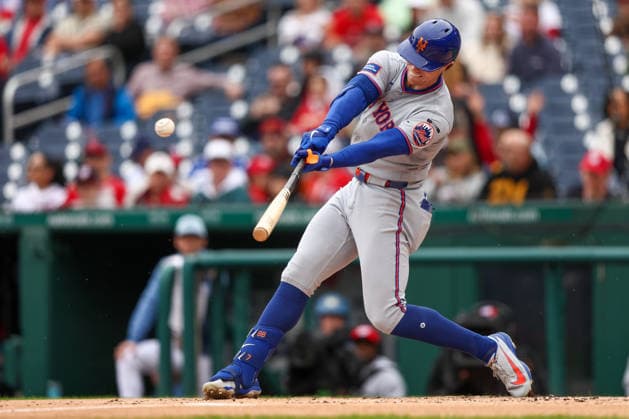September 26, 2026, Washington D.C, District Of Columbia, United States: Washington, DC; New York Mets third baseman Brett Baty (7) flies out during a Major League Baseball game against the Washington Nationals at Nationals Park on Saturday, September 26, 2026. The Mets beat the Nationals 7-1. Washington D.C United States - ZUMAp258 20260926_znp_p258_014 Copyright: xStevexPrakopex