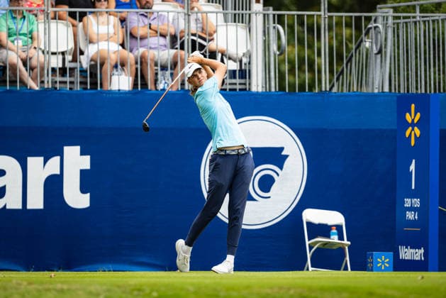 September 26, 2026, Rogers, Arkansas, USA: HELEN BRIEM hits a tee shot on the first hole during the second round of the Walmart NW Arkansas Championship at Pinnacle Country Club. LPGA, Golf Damen 2026: Walmart NW Arkansas Championship Round 2  - ZUMAw173 20260926_zsp_w173_034 Copyright: xLukexWelshx