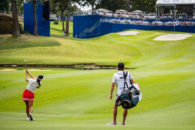 September 26, 2026, Rogers, Arkansas, USA: MARIA FASSI hits an approach shot on the ninth hole during the second round of the Walmart NW Arkansas Championship at Pinnacle Country Club. LPGA, Golf Damen 2026: Walmart NW Arkansas Championship Round 2  - ZUMAw173 20260926_zsp_w173_038 Copyright: xLukexWelshx