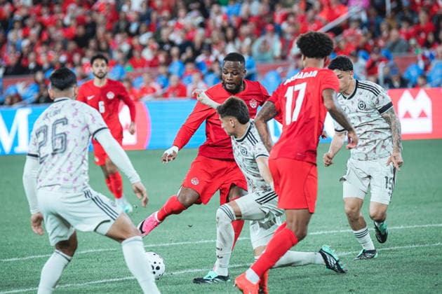 September 26, 2026, Toronto, Ontario, Toronto: Cyle Larin 9 of Canada in action during International Friendly, Länderspiel, Nationalmannschaft between Canada and Chile at BMO Field, Toronto on September 26, 2026. International Friendly Canada 1:0 Chile  - ZUMAn333 20260926_znp_n333_002 Copyright: xKaxLokxNgx