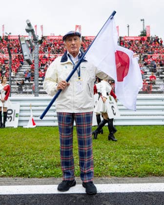 FIA WEC - 6 HOURS OF FUJI 2026 Sir Jackie Stewart waving the Japanese Flag for the start during the 6 Hours of Fuji 2026, 6th round of the 2026 FIA World Endurance Championship, from September 25 to 27, 2026 on the Fuji Speedway in Oyama, Shizuoka, Japan - OyamaJapan  Copyright: xJULIENxDELFOSSEx