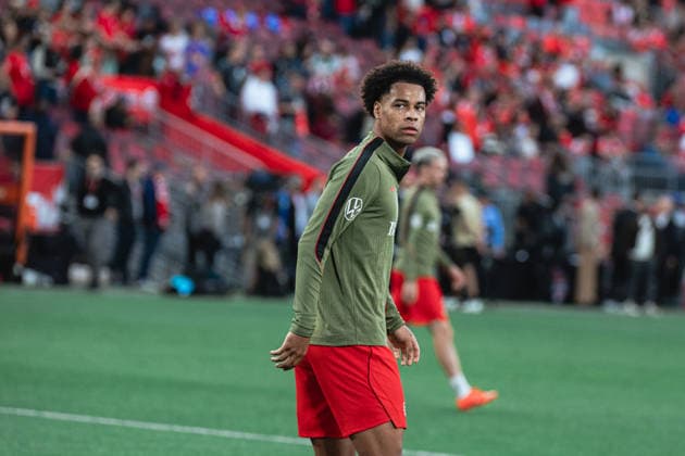 September 26, 2026, Toronto, Ontario, Toronto: Tajon Trevor Buchanan 17 of Canada in action during International Friendly, Länderspiel, Nationalmannschaft between Canada and Chile at BMO Field, Toronto on September 26, 2026. Toronto Toronto - ZUMAn333 20260926_znp_n333_055 Copyright: xKaxLokxNgx