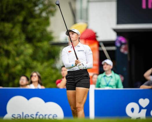 September 26, 2026, Rogers, Arkansas, USA: BROOKE MATTHEWS hits a tee shot on the ninth hole during the second round of the Walmart NW Arkansas Championship at Pinnacle Country Club. LPGA, Golf Damen 2026: Walmart NW Arkansas Championship Round 2  - ZUMAw173 20260926_zsp_w173_087 Copyright: xLukexWelshx