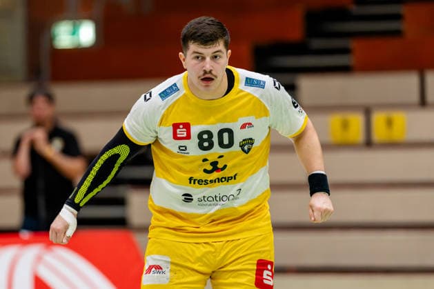 Krefeld, 26.09.2026, Handball, Herren, 3. Liga, Süd-West, 6. Spieltag, 2026 2027: HSG Krefeld Niederrhein Bergische Panther Jan-Luca Mevissen (HSG Krefeld Niederrhein, 80) während des Spiels
