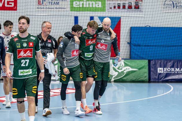 2. Handball Bundesliga; TV Hüttenberg - GWD Minden, 26.09.26 Jakub Å terba (GWD Minden, 19), Morten Hempel Jensen (GWD Minden, 9), Alexander Weck (GWD Minden, 73) 2. Handball Bundesliga; TV Hüttenberg - GWD Minden: Hüttenberg, 26.09.26 Copyright: xBEAUTIFULxSPORTS Roeczeyx