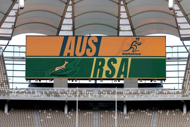 RUGBY UNION AUSTRALIA SOUTH AFRICA, A general view of Optus Stadium before the international rugby test match between the Australian Wallabies and South Africa at Optus Stadium in Perth, Sunday, September 27, 2026. ( NO ARCHIVING, EDITORIAL USE ONLY PERTH Western Australia Australia  Copyright: xRICHARDxWAINWRIGHTx 20260927116429707662