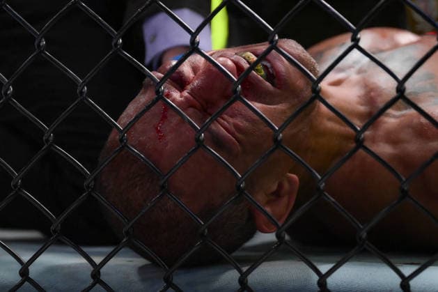 September 27, 2026, Las Vegas, Nevada, USA: RAUL ROSAS JR. defeated RAON BARCELOS by TKO (slam) at 1:38 of Round 5 during UFC Fight Night at the UFC APEX in Las Vegas. Las Vegas USA - ZUMAo117 20260927_zsp_o117_055 Copyright: xMikaelxOnax