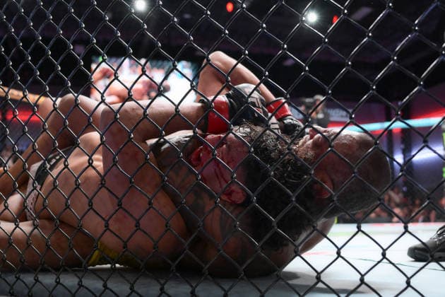 September 27, 2026, Las Vegas, Nevada, USA: RAUL ROSAS JR. defeated RAON BARCELOS by TKO (slam) at 1:38 of Round 5 during UFC Fight Night at the UFC APEX in Las Vegas. UFC Fight Night: Raul Rosas Jr. Defeated Raoni Barcelos By TKO.  - ZUMAo117 20260927_zsp_o117_064 Copyright: xMikaelxOnax