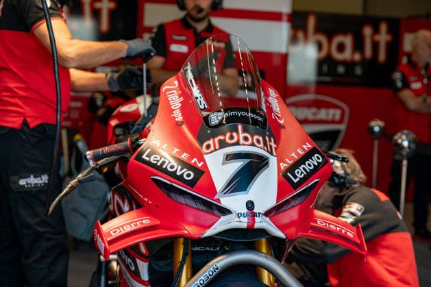 MOTORSPORTS - SuperBike - Italian Round Photo by IPA ABACAPRESS.COM89024936 - Ducati Panigale V4R ( 11) of Aruba.it Racing - Ducati, ridden by Iker Lecuona, in the pit during the Italian Round of the World Superbike (SBK) race in Cremona, Italy, on September 27, 2026 Cremona Italy  Copyright: xIPAxSport ABACAx