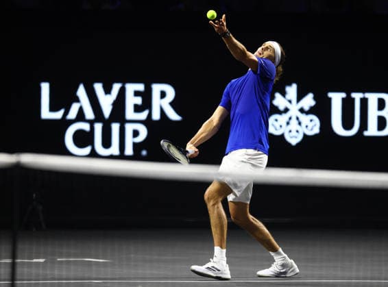 2026 Laver Cup, day two, O2 Arena, London,26 09 2026 Alexander Zverev (GER) in action during his match against Alex De Minaur (AUS) in the 2026 Laver Cup at the O2 Arena, London London O2 Arena London GBR, UK NEWSPAPERS OUT Copyright: xMarkxGreenwoodx