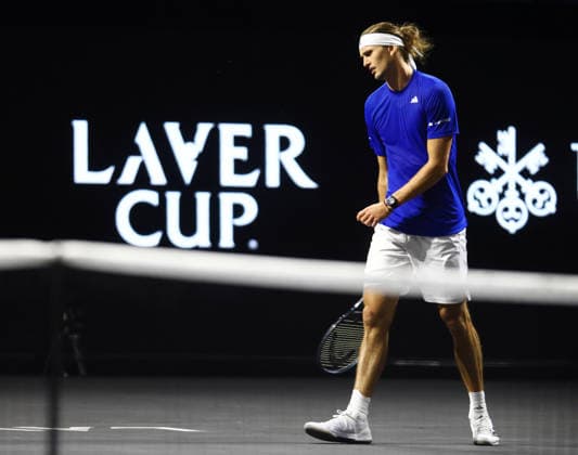 2026 Laver Cup, day two, O2 Arena, London,26 09 2026 Alexander Zverev (GER) in action during his match against Alex De Minaur (AUS) in the 2026 Laver Cup at the O2 Arena, London London O2 Arena London GBR, UK NEWSPAPERS OUT Copyright: xMarkxGreenwoodx