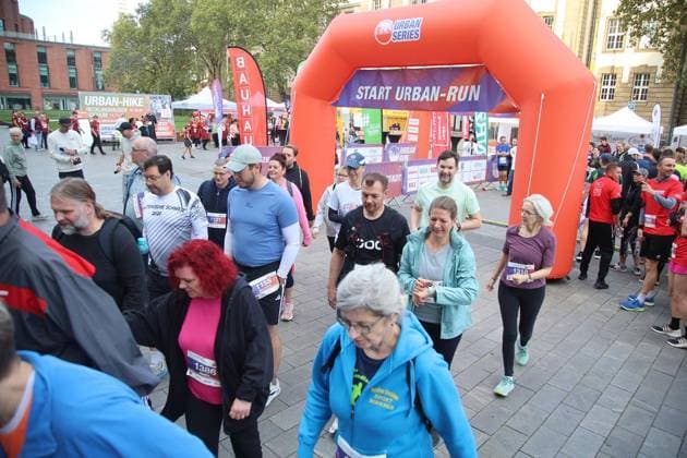 Urban Run Duisburg 2026 führt durch ungewöhnliche Orte ** NUR FÜR REDAKTIONELLE ZWECKE ** EDITORIAL USE ONLY **<p>Der Urban Run Duisburg führte am Sonntag, den 27.September 2026 durch ungewöhnliche Orte in der Duisburger Innenstadt - wie z.B. durch das Rathaus, das Stadtarchiv und das Kultur-und Stadthistorische Museum. Deutschland NRW Duisburg Copyright: KerstinxBögeholz