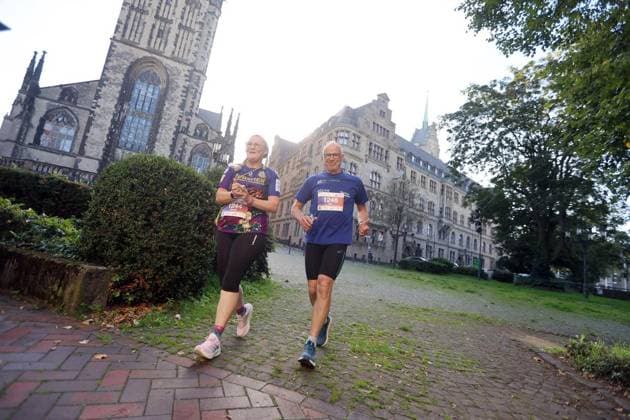 Urban Run Duisburg 2026 führt durch ungewöhnliche Orte ** NUR FÜR REDAKTIONELLE ZWECKE ** EDITORIAL USE ONLY **<p>Der Urban Run Duisburg führte am Sonntag, den 27.September 2026 durch ungewöhnliche Orte in der Duisburger Innenstadt - wie z.B. durch das Rathaus, das Stadtarchiv und das Kultur-und Stadthistorische Museum. Deutschland NRW Duisburg Copyright: KerstinxBögeholz