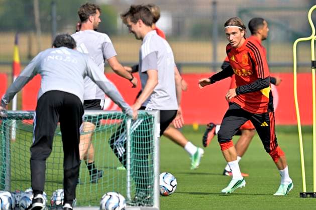 Belgium v France - UEFA Nations League 2026 Media Activities 27 09 2026 TUBEKE, BELGIUM - SEPTEMBER 27 : Godts Mika forward of Belgium during a training session ahead of the UEFA Nations League tournament league phase matchday 2 group A1 match between Belgium and France on September 27, 2026 in Tubeke, Belgium, 27 09 2026 Tubeke Belgium  Copyright: xSesx