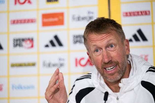 260927 Head coach Graham Potter of the Swedish men s national football team at a press conference, PK, Pressekonferenz on September 27, 2026 in Stockholm. Photo: Emma Wallskog BILDBYRAN kod EW EW0712 fotboll football soccer fotball nations league uefa nations league presskonferens press conference sverige sweden sverige a bbeng fotboll football soccer fotball nations league uefa nations league presskonferens press conference sverige sweden sverige a bbeng Copyright: EMMAxWALLSKOG BB260927EW001