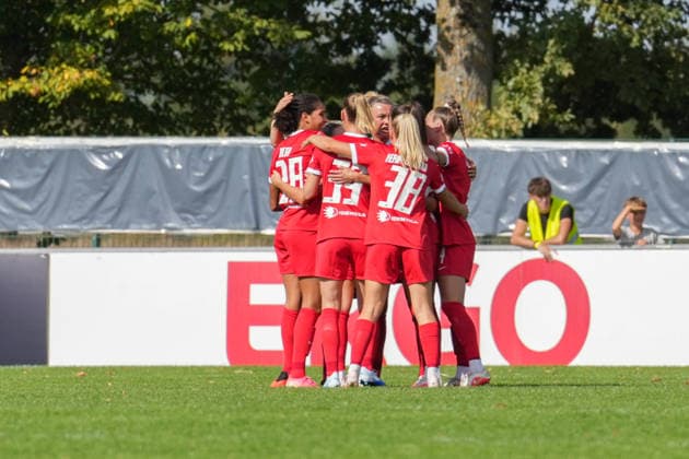 DFB-Pokal der Frauen: SC Sand vs. VfL Wolfsburg, 27.09.2026 Torjubel zum 0:1 durch Ella Peddemors (VfL Wolfsburg, 5) DFB-Pokal der Frauen: SC Sand vs. VfL Wolfsburg, Adams Arena, 27.09.2026 DFB DFL REGULATIONS PROHIBIT ANY USE OF PHOTOGRAPHS AS IMAGE SEQUENCES AND OR QUASI-VIDEO. Copyright: xBEAUTIFULxSPORTS Boscox