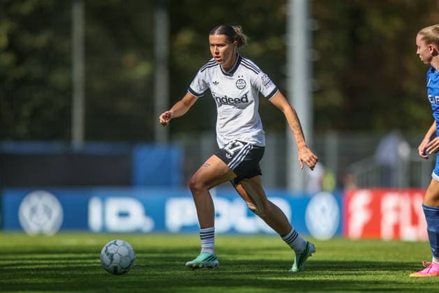GER, Karlsruhe, Karlsruher SC vs Eintracht Frankfurt, SC, DFB Pokal der Frauen, Fussball, DFB, Spielzeit 2026 2027, Badenia Stadion, 1. Runde im Bild: Larissa Mühlhaus (Eintracht Frankfurt Frauen 47) DFB DFL REGULATIONS PROHIBIT ANY USE OF PHOTOGRAPHS AS IMAGE SEQUENCES AND OR QUASI-VIDEO, 27.09.2026 Copyright: HMBxMedia HendrikxHamelau