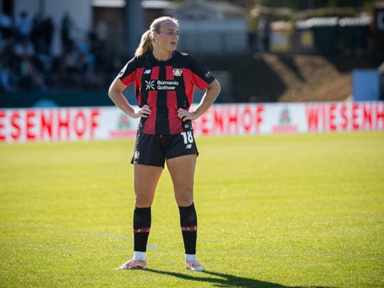 DFB-Pokal: FC Viktoria Berlin vs. Bayer 04 Leverkusen; Berlin, 27.09.2026 DFB-Pokal Frauen: Lobke LOONEN (Bayer 04 Leverkusen 18) während dem Spiel FC Viktoria Berlin vs. Bayer 04 Leverkusen im Stadion Lichterfelde am September 27, 2026 in Berlin, Deutschland. Copyright: xBEAUTIFULxSPORTS Kuehnx