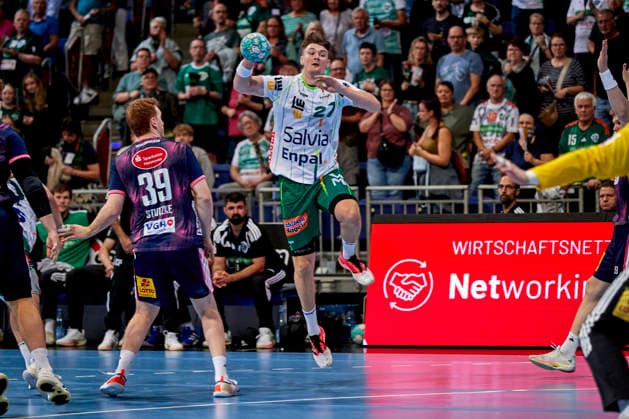 Oskar Sunnefeldt (FRISCH AUF Goeppingen 27) TSV Hannover-Burgdorf - vs. FRISCH AUF Goeppingen, Handball Bundesliga, HBL, Saison 2026 2027 27.09.2026 -Pressefoto Jan-Frederic Helbig TSV Hannover-Burgdorf - vs. FRISCH AUF Goeppingen, Handball Bundesliga, HBL, ZAG Arena, Opel Handball-Bundesliga, Saison 2026 2027, 27.09.2026 Hannover Copyright: xEibner-Pressefoto Jan-FredericxHelbigx EP_JHG