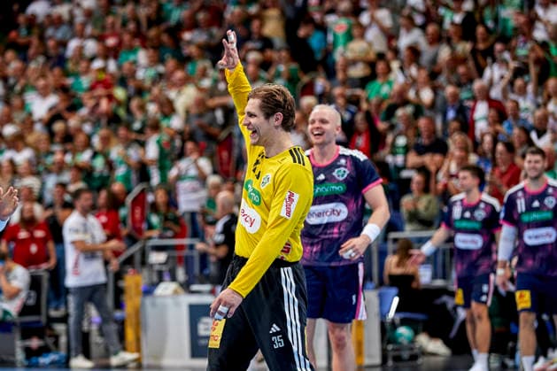 TSV Hannover-Burgdorf Sieg Jubel Joel Birlehm (TSV Hannover-Burgdorf DIE RECKEN 35) Freude TSV Hannover-Burgdorf - vs. FRISCH AUF Goeppingen, Handball Bundesliga, HBL, Saison 2026 2027 27.09.2026 -Pressefoto Jan-Frederic Helbig TSV Hannover-Burgdorf - vs. FRISCH AUF Goeppingen, Handball Bundesliga, HBL, ZAG Arena, Opel Handball-Bundesliga, Saison 2026 2027, 27.09.2026 Hannover Copyright: xEibner-Pressefoto Jan-FredericxHelbigx EP_JHG