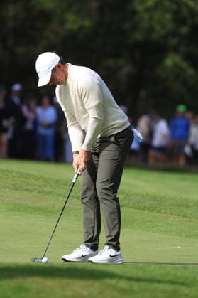 RECORD DATE NOT STATED 20th September 2026; Wentworth Golf Club, Virginia Water, Surrey, England; DP World Tour Golf, BMW PGA, Golf Herren Championship, Final Day; Rory McIlroy of Northern Ireland putts on the 4th green JeremyxGowers-Cromie