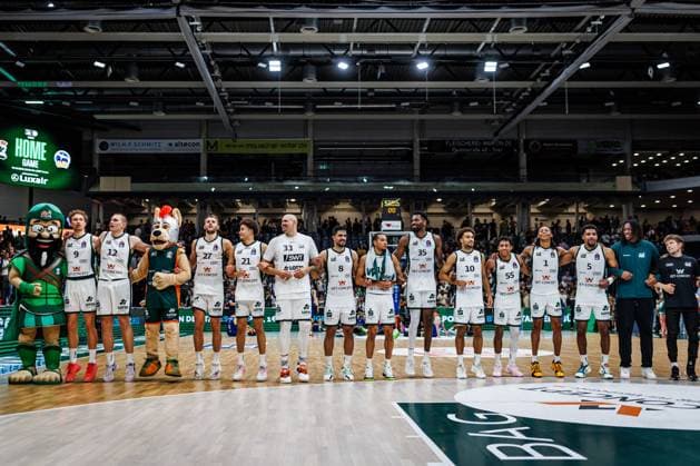 Gladiators feiern den Sieg, Jubel, Freude, Emotionen Vet Concept Gladiators Trier vs Science City Jena, Basketball, easyCredit BBL, 2. Spieltag, Saison 2026 2027, 27.09.2026 Vet Concept Gladiators Trier vs Science City Jena, Basketball, easyCredit BBL, 2. Spieltag, Saison 2026 2027, 27.09.2026 Copyright: xEibnerxPressefotox EP_ANS
