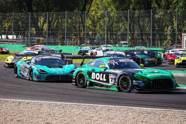 MOTORSPORTS - Motorsports - International GT Open - Race Photo by IPA ABACAPRESS.COM89035877 - International GT Open 500 at the Autodromo Nazionale Monza on September 27, 2026, in Monza - Race 071 GT OPEN INT Team Motopark - DEU Christian Mansell - AUS Maximilian Gotz - Mercedes-AMG GT3 Evo PRO 033 GT OPEN INT Greystone GT - GBR Zac Meakin - GBR Dean Macdonald - McLaren 720S GT3 Evo PRO Monza Italy  Copyright: xIPAxSport ABACAx