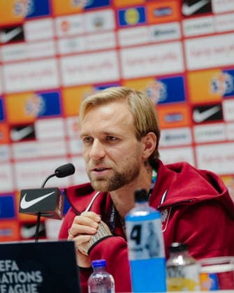 27.09.2026 SZTOKHOLM, STRAWBERRY ARENA PILKA NOZNA (FOOTBALL) LIGA NARODOW UEFA 2026 - DYWIZJA B ( UEFA NATIONAL LEAGUE 2026 - DIVISION B ) KONFERENCJA PRASOWA I TRENING REPREZENTACJI POLSKI NZ TYMOTEUSZ PUCHACZ FOTO LUKASZ GROCHALA CYFRASPORT NEWSPIX.PL --- newspix.pl 