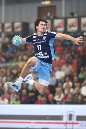 Handball Bundesliga HBL 2026 2027 - 27.09.2026 - Handball Club Hamburg HCH vs HSG Wetzlar . Kaj Geenen ( HC Hamburg )