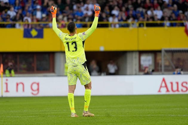 SOCCER - NL, AUT vs KOS VIENNA,AUSTRIA,27.SEP.26 - SOCCER - UEFA Nations League, OEFB international match, Länderspiel, Nationalmannschaft Austria vs Kosovo. Image shows the rejoicing of Christian Zawieschitzky (AUT).  GEPAxpictures xKevinxKada