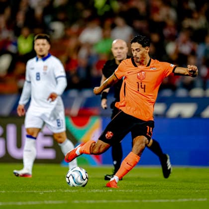 BELGRADO - Nederland midfielder Tijjani Reijnders during the UEFA Nations League match between Servie and Nederland at Rajko Mitic Stadion on 27 September 2026 in Belgrado, Servie. (Photo by DeFodi Images) -