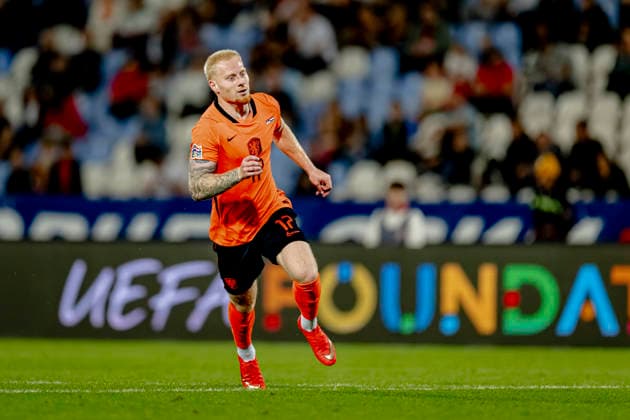 BELGRADO - Nederland forward Mexx Meerdink during the UEFA Nations League match between Servie and Nederland at Rajko Mitic Stadion on 27 September 2026 in Belgrado, Servie. (Photo by DeFodi Images) -