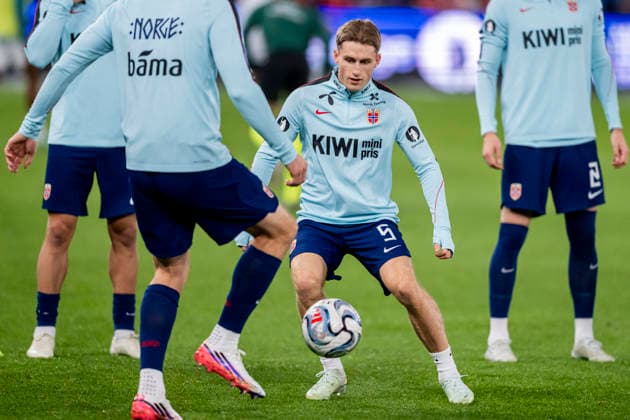 260927 Fredrik Sjovold of Norway ahead of the Nations League football match between Norway and Portugal on September 27, 2026 in Oslo. Photo: Marius Simensen BILDBYRAN COP 238 VG1010 bbeng fotboll football soccer fotball nations league landskamp norge norway portugal Copyright: MARIUSxSIMENSEN BB260927ZP018