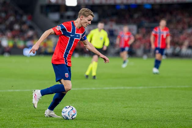 260927 Martin odegaard of Norway during the Nations League football match between Norway and Portugal on September 27, 2026 in Oslo. Photo: Marius Simensen BILDBYRAN COP 238 VG1010 bbeng fotboll football soccer fotball nations league landskamp norge norway portugal Copyright: MARIUSxSIMENSEN BB260927ZM032