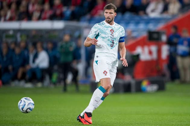 260927 Ruben Dias of Portugal during the Nations League football match between Norway and Portugal on September 27, 2026 in Oslo. Photo: Marius Simensen BILDBYRAN COP 238 VG1010 bbeng fotboll football soccer fotball nations league landskamp norge norway portugal Copyright: MARIUSxSIMENSEN BB260927ZT024