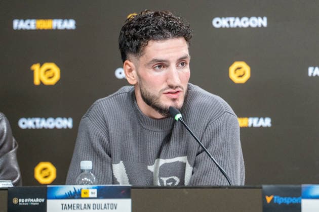 Deutschland: OKTAGON 94, 26.09.2026: Deutsche Bank Park (Frankfurt): Tamerlan Dulatov bei der Pressekonferenz Frankfurt Deutschland Copyright: xMijoxLubecx