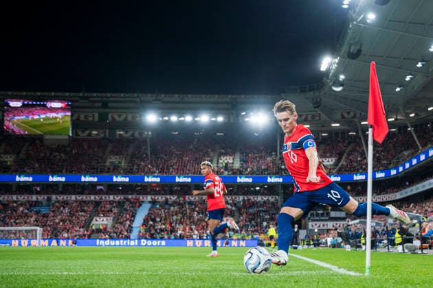 260927 Martin odegaard of Norway during the Nations League football match between Norway and Portugal on September 27, 2026 in Oslo. Photo: Vegard Grott BILDBYRAN kod VG VG1010 bbeng fotboll football soccer fotball nations league landskamp norge norway portugal Copyright: VEGARDxGRoTT BB260927VG036