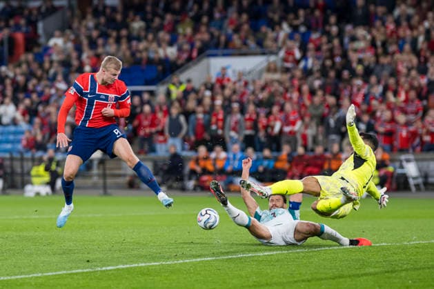 260927 during the Nations League football match between Norway and Portugal on September 27, 2026 in Oslo. Photo: Marius Simensen BILDBYRAN COP 238 VG1010 bbeng,fotboll,football,soccer,fotball,nations league,landskamp,n Copyright: MARIUSxSIMENSEN BB260927ZB025