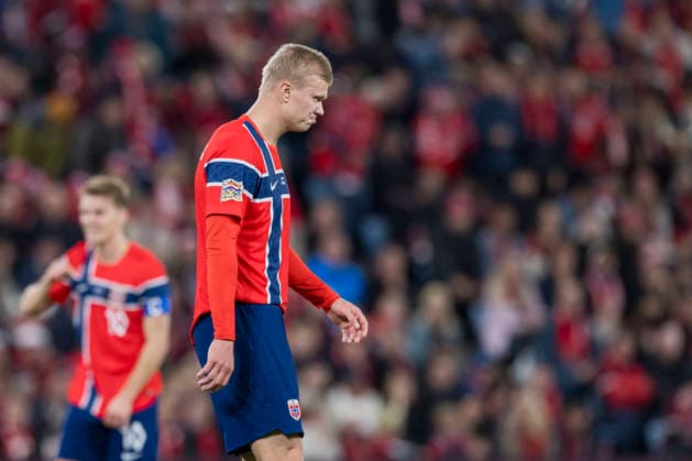 260927 Erling Braut Haaland of Norway during the Nations League football match between Norway and Portugal on September 27, 2026 in Oslo. Photo: Vegard Grott BILDBYRAN kod VG VG1010 bbeng fotboll football soccer fotball nations league landskamp norge norway portugal Copyright: VEGARDxGRoTT BB260927VG041