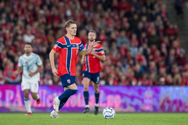 260927 Martin odegaard of Norway during the Nations League football match between Norway and Portugal on September 27, 2026 in Oslo. Photo: Vegard Grott BILDBYRAN kod VG VG1010 bbeng fotboll football soccer fotball nations league landskamp norge norway portugal Copyright: VEGARDxGRoTT BB260927VG043