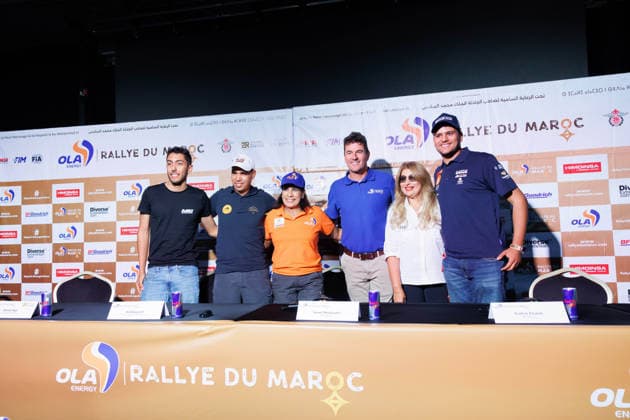 W2RC - RALLYE DU MAROC 2026 COMA Marc, Rallye du Maroc Director, portrait, MOUKTADIRI Souad (mar), BRP Can-Am Maverick X3 XRS Turbo RR, MS Racing, SSV T4, portrait, ELHAJ Ali (mar), , Kove 450 Rally, FIM W2RC, Rally 2, portrait, OUALAD ALI Mohamed (mar), , KTM EXC 450, FIM W2RC, Rally 2, portrait, HAJJI Amnay (mar), Ytri Racing Team, Husqvarna 450 Rally Factory, FIM W2RC, Rally 3 J, portrait, ETTAIEK Brahim (mar), BRP Can-Am Maverick X3 XRS Turbo RR, Be Racing, Open SSV, portrait, OUBASSIDI Ali (mar), COMPAGNIE SAHARIENNE, TOYOTA HZJ 78, H2.A, portrait during the General Briefing of the Rallye du Maroc 2026, 4th round of the 2026 WR2C Championship from September 27, 2026 in Agadir, Morocco - AgadirMorocco  Copyright: xFREDERICxLExFLOCxHx